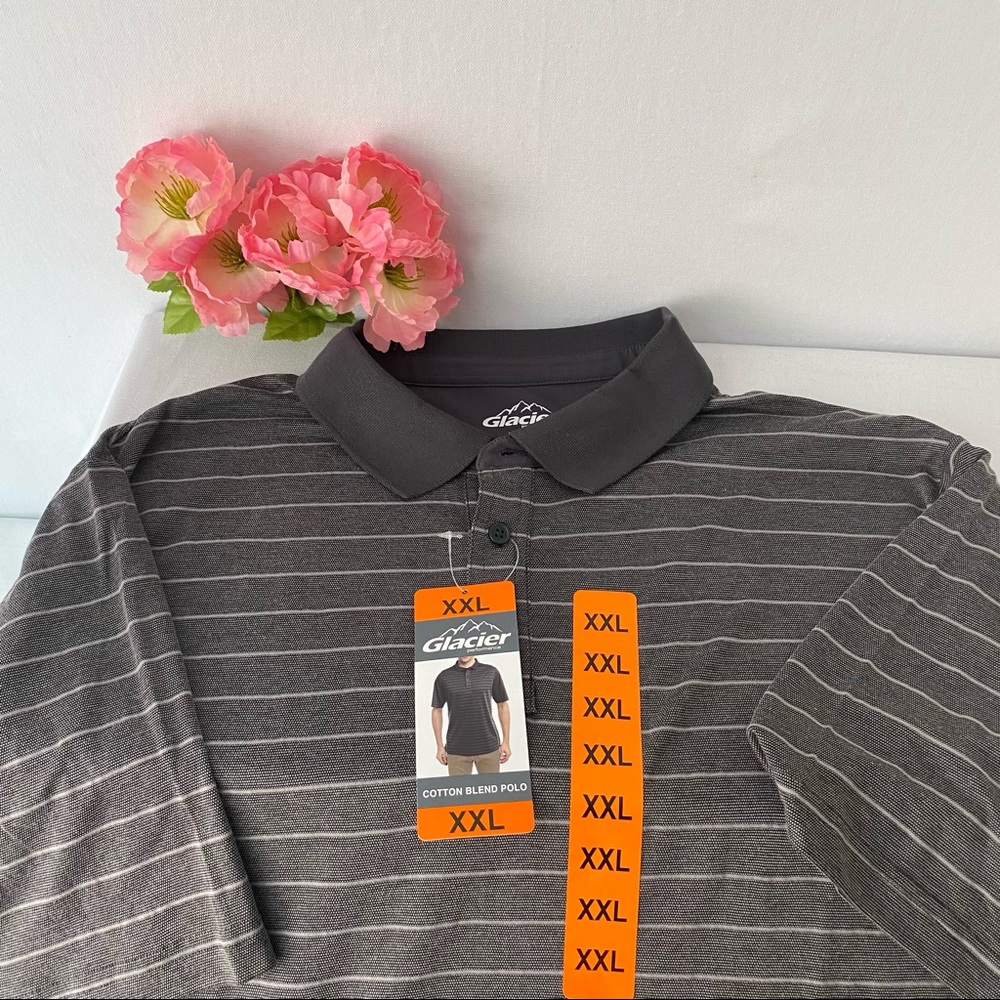 Glacier Men’s soft cotton blend polo shirt,NWT - Picture 4 of 7